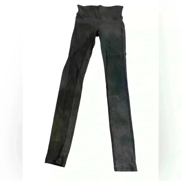 Spanx Faux Leather Leggings Compression Fit Black High Waist Womens Size S - Picture 2 of 5